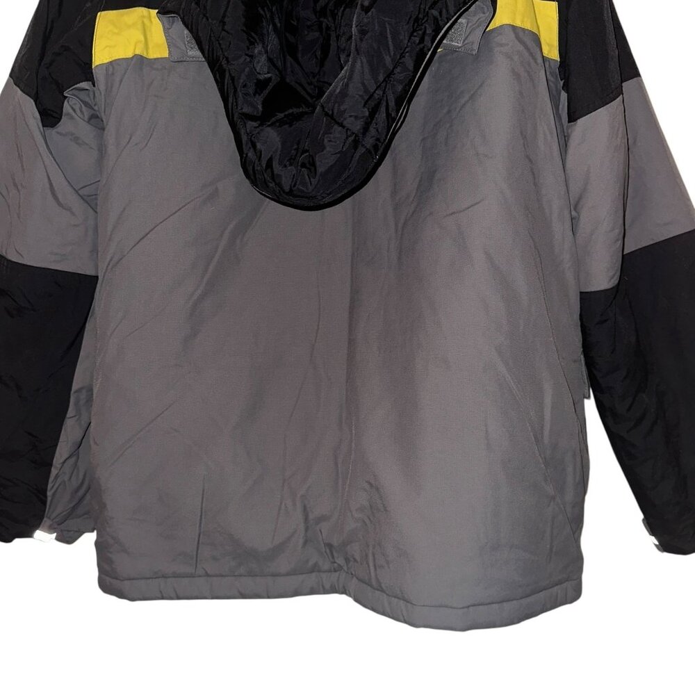 Columbia Winter Coat Big Boys 18 20 Gray Hooded Lined Insulation Pockets - Picture 9 of 11